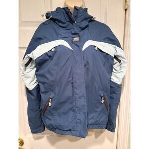 Helly Hansen Womens XS Blue Waterproof Ski Jacket Hooded Helly Tech Snow Coat